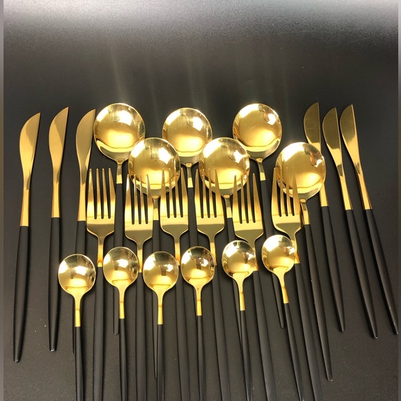 24pcs Stainless Steel Cutlery Set Portuguese Spoon Western Cutlery Sets - Picture 2 of 16